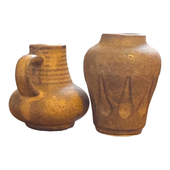 Vintage Other - Vintage mini pottery ceramic handmade vases. Pair